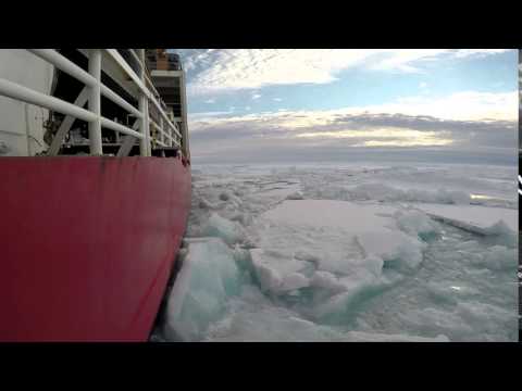 Ice Breaking In The Arctic Ocean