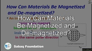 How Can Materials Be Magnetized and De-magnetized?