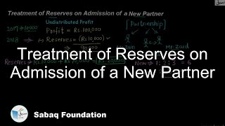 Treatment of Reserves on Admission of a New Partner