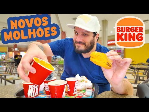 PROVANDO TODOS OS MOLHÕES DO BURGER KING