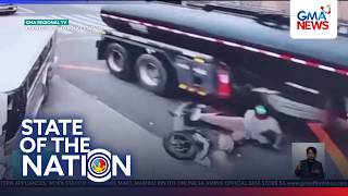 Pampanga rider nearly run over by truck; Bacolod hit-and-run under probe | SONA