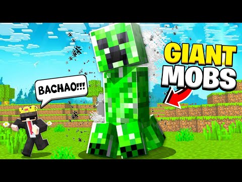 Minecraft but Killing Mobs Make them GIANT!