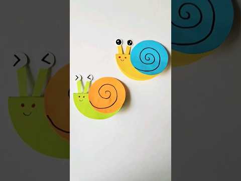 Quick Easy Snail craft | Swinging snail papercraft