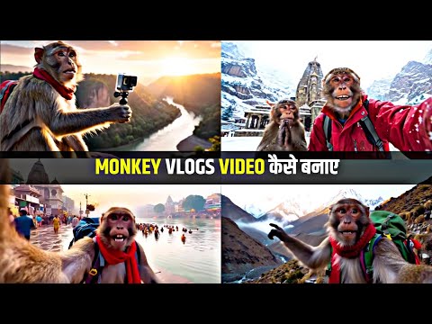 ai monkey vlogs video kaise banaye | how to make monkey vlog with ai | ai vlog video kaise banaye