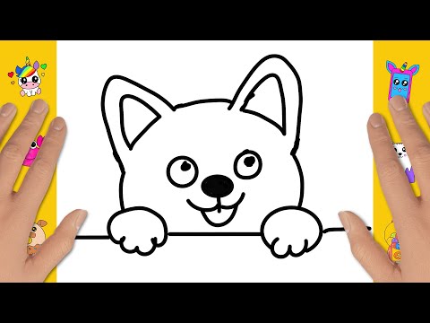 Easy Dog Drawing, How to Draw a Cute Dog, Easy Drawings