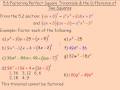 Factoring Perfect Square Trinomials and Differences of Squares