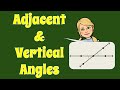 Identifying Adjacent and Vertical Angles