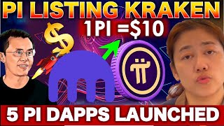 PI NETWORK LISTING UPDATE! KRAKEN EXCHANGE LISTS PI COIN | 5 PI DAPPS LAUNCHED | PICOIN NEWS TODAY