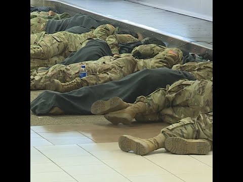 Oklahomans bring food to hundreds of soldiers stranded at airport due to winter storm