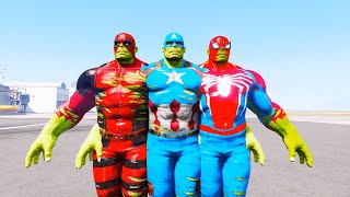 HULK FAMILY IN DANGER! CAPTAIN HULK, SPIDER HULK & DEADPOOL HULK TO THE RESCUE! 🦸‍♂️⚡ #gta5