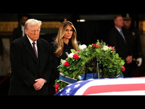 Trump & Melania Pay Respects to Jimmy Carter at Capitol