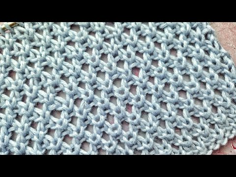 Мелкая фактурная сеточка спицами ⭐️ Для джемпера,  топа