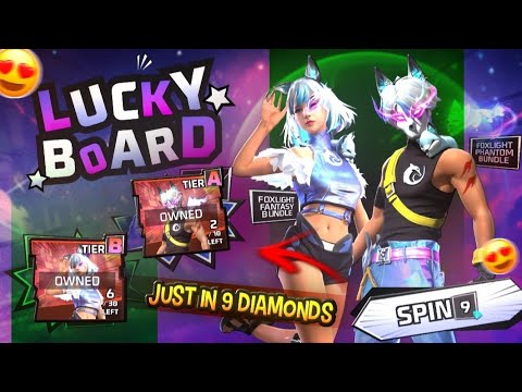 Free Fire LUCKY BOARD Event! 😱 Spin & Win Foxlight Bundle + Emote 🎰💎 | Free Giveaway 🎁