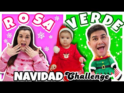 24 HORAS comprando TODO DE UN SOLO COLOR: Rosa VS Verde 🎁👶 COMPRAS DE NAVIDAD