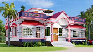 সবচেয়ে কম খরচে ৩ বেডরুমের বাড়ির ডিজাইন। 3 bedroom house design। barir design -ID: 2604-4