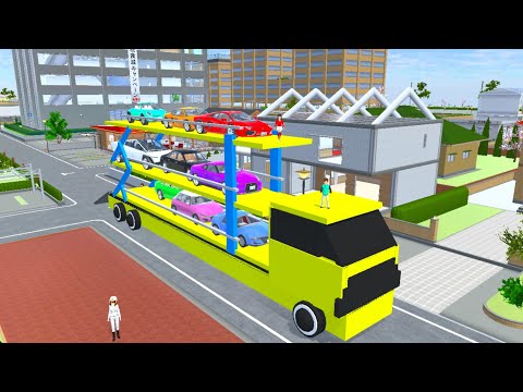 Tanjakan Mobil Truk Tiga Tingkat 🤣 sakura school simulator