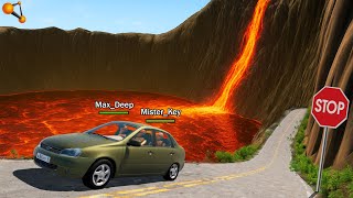 ПОБЕГ ИЗ АДА! РАСКАЛЁННАЯ ЛАВА ЗАТОПИЛА КАРЬЕР | BeamNG.drive