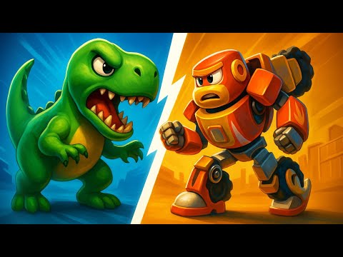 Robofuse VS T-Rex 🦖 Robofuse 🚗 Vehículos de Rescate para Niños