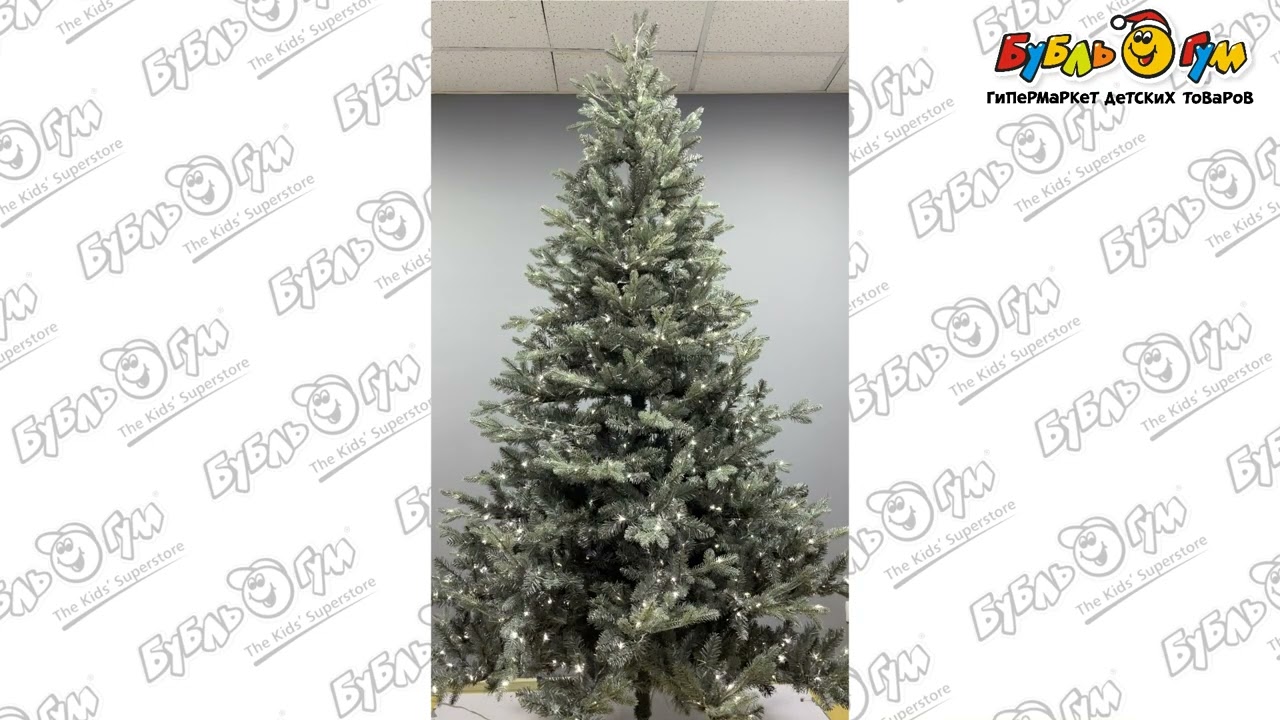 Ель искусственная Славянка с электрическими гирляндами 240см  - видео