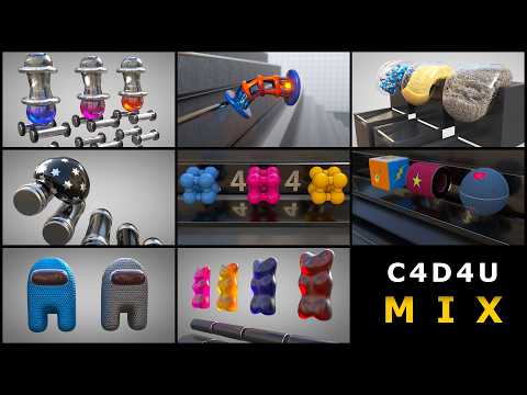 Softbody Simulation Compilation ❤️  C4D4U