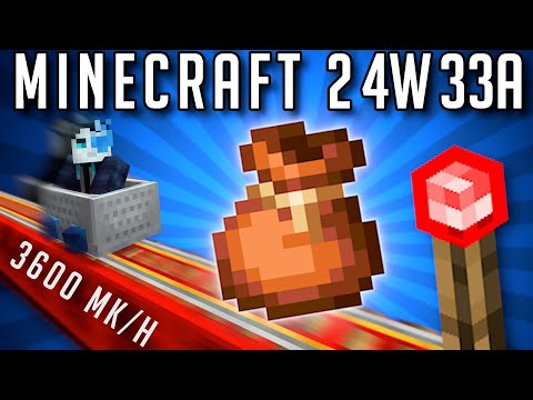 Minecraft Snapshot 24w33a : Retour du Bundle ! Minecart Amélioré et Redstone Changée?!