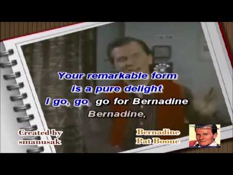 Bernadine Karaoke Pat Boone 1957