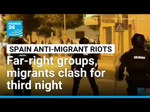 YouTube video thumbnail: Far-Right Groups and Migrants Clash in Southeastern Spain Town