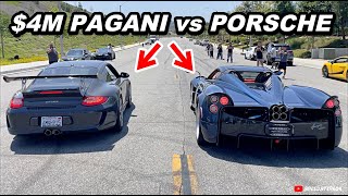 $4M Pagani Huayra vs $350K Porsche 911 GT3RS Drag Racing, Who Will Win?