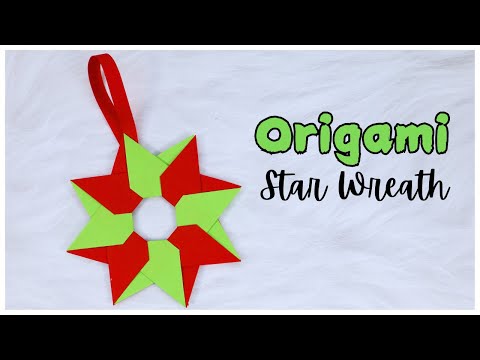 Origami Star Wreath Tutorial | DIY Christmas Decoration