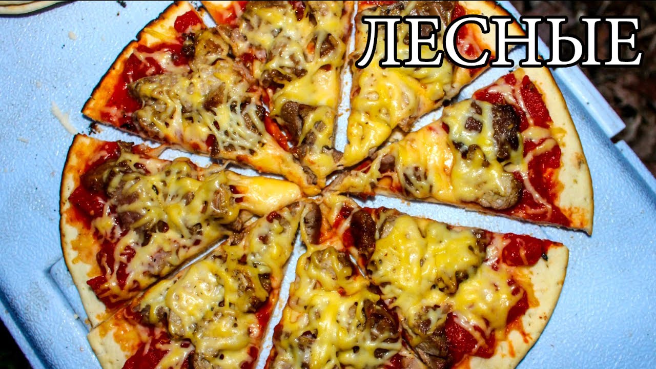 Пицца в лесу сочная с дымком