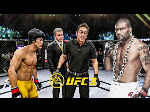 Bruce Lee vs Rampage Jackson   EA Sports UFC 3   Dragon Fight 🔥🐲