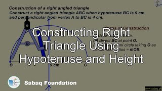 Constructing Right Triangle Using Hypotenuse and Height