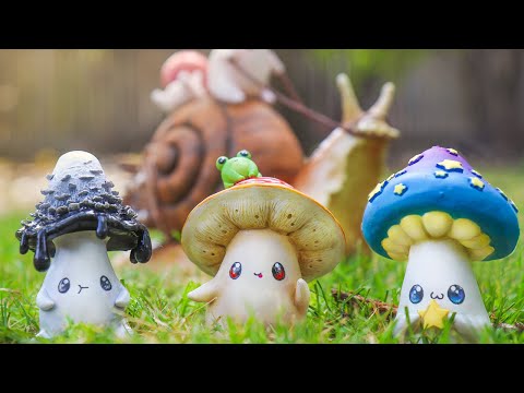 I Sculpted Mushroom Friends To Boost Serotonin l Polymer Clay Art