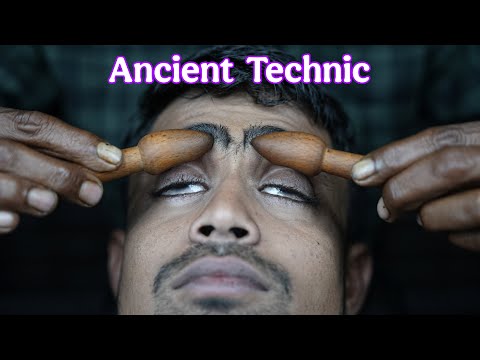 Journey Through Time: Ancient Wooden Tool ASMR Head Massage for Deep Relaxation | ASMR Neck Cracking