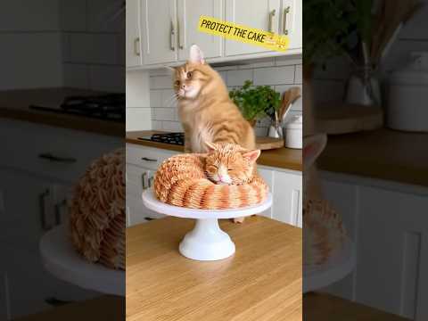 The Cat Thought It Was a Real Cat 😂🍰🐱