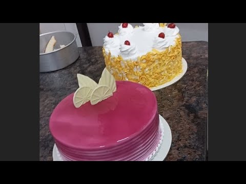 mango and blueberry filling cake