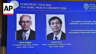 YouTube video thumbnail: Nobel Prize in Chemistry Awarded to Kagan and Soai for Developing 'Spectacular' Chemical Reactions