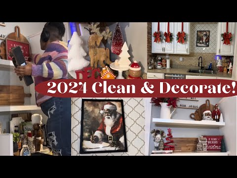 2024 Christmas Clean & Decorate Kitchen with me! Gingerbread Kitchen Theme | Shyvonne Melanie TV