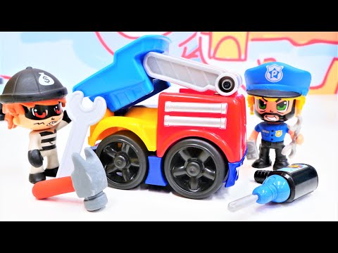 Shopkins. Oyuncak arabalar gece soyuluyor. Hırsız ve polis oyunu. Çocuklar için eğitici video
