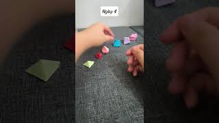 Mình cố gấp viên đá giống thật hơn mỗi ngày|My origami stone collection 🥰