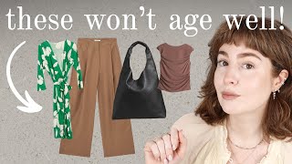 a long list of fashion items that won't age well