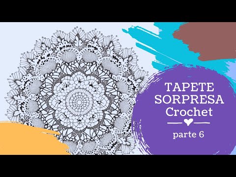 TAPETE a CROCHET sorpresa PARTE 6: vueltas 26 a la 30 (ZURDO)