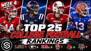 Week 4 College Football Top 25 Rankings | 2026 WEEKLY COLLEGE FOOTBALL TOP 25 RANKINGS