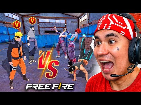 TROLLEAMOS con la SKIN de NARUTO Y SASUKE en LOBO SOLITARIO🤣  FREE FIRE!!!