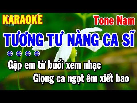 Karaoke Tương Tư Nàng Ca Sĩ Nhạc Sống Tone Nam Rumba Hay Dễ Hát | Thanh Hải