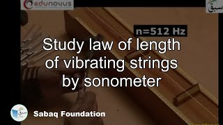 Study law of length of vibrating strings by sonometer