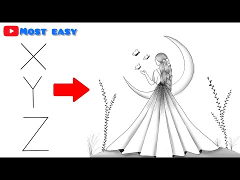 How to draw a Girl with Butterflies | pencil sketch | drawing for beginner | girl drawing