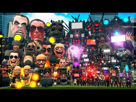 TV MAN SUPER, CAMERAMAN STRIDER AND SPEAKERMAN CRAZY VS 1-74 SKIBIDI TOILET BOSSES [Garry's Mod]