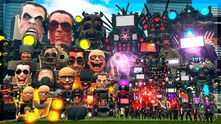 TV MAN SUPER, CAMERAMAN STRIDER AND SPEAKERMAN CRAZY VS 1-74 SKIBIDI TOILET BOSSES [Garry's Mod]