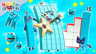 Matemática Nível 5 - Azul 🔵| Compilação de 60 min - Episódios completos | Numberblocks em Português
